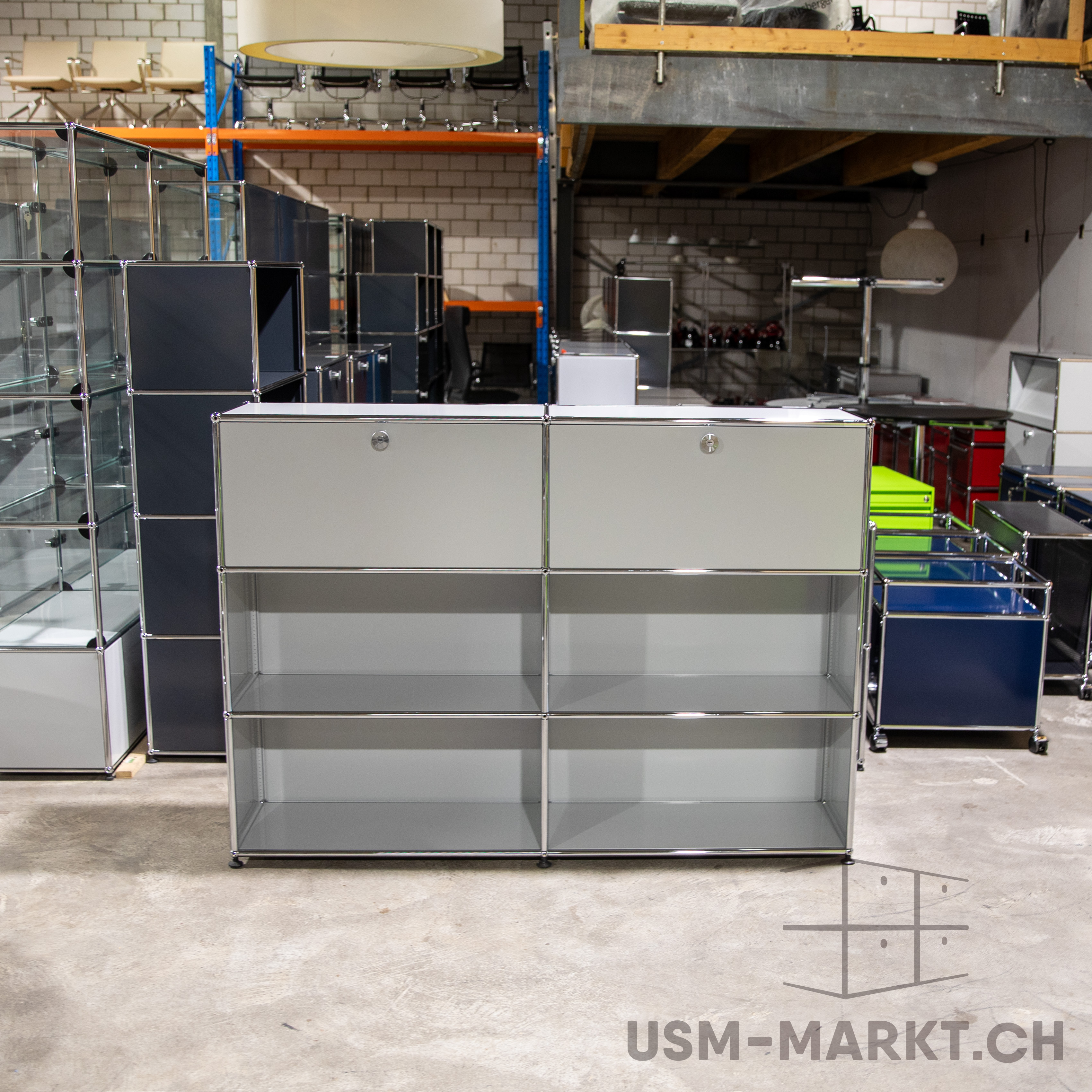 USM Haller Regal 2x3 35 2kl Lichtgrau