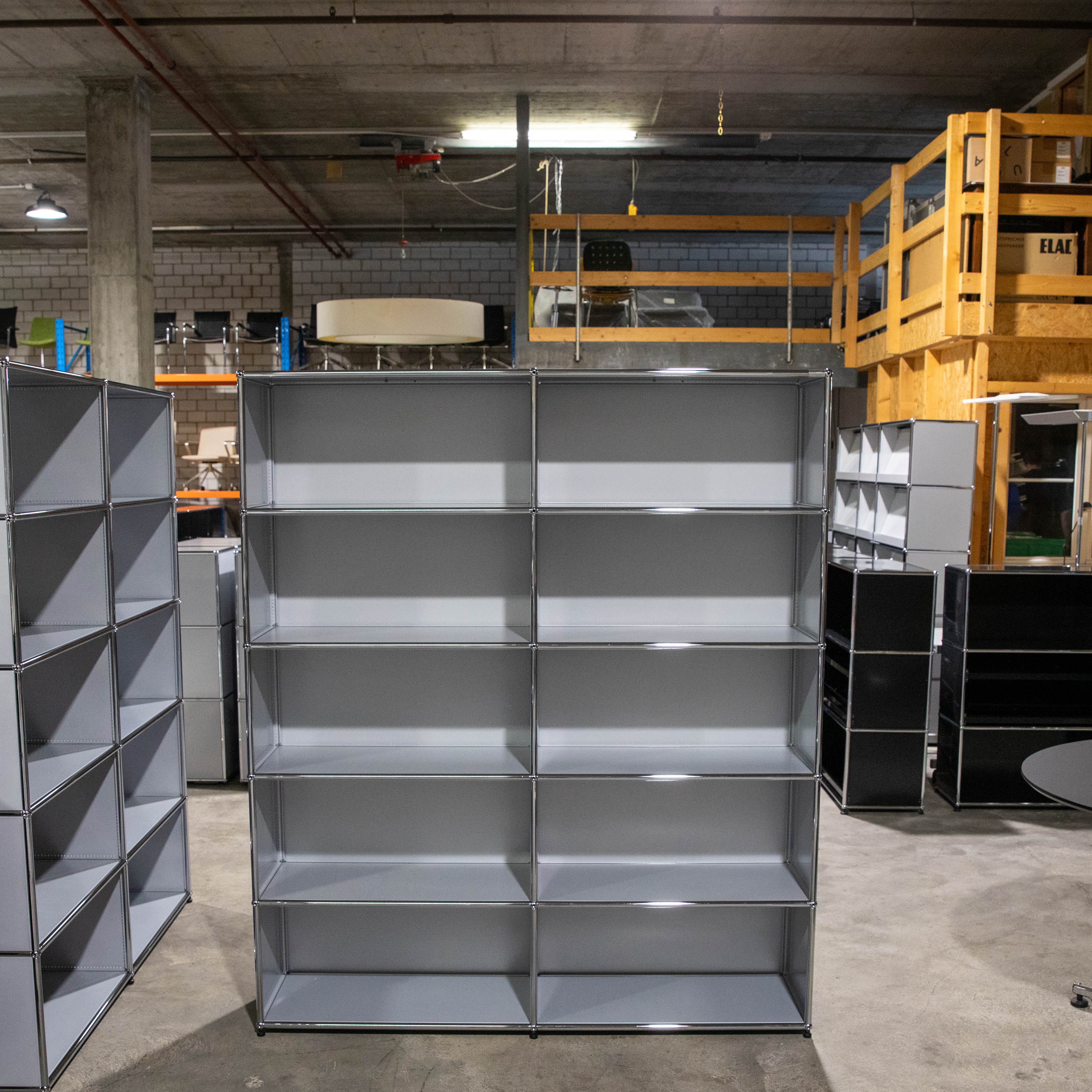 USM Haller Regal 2x5 35 Mattsilber