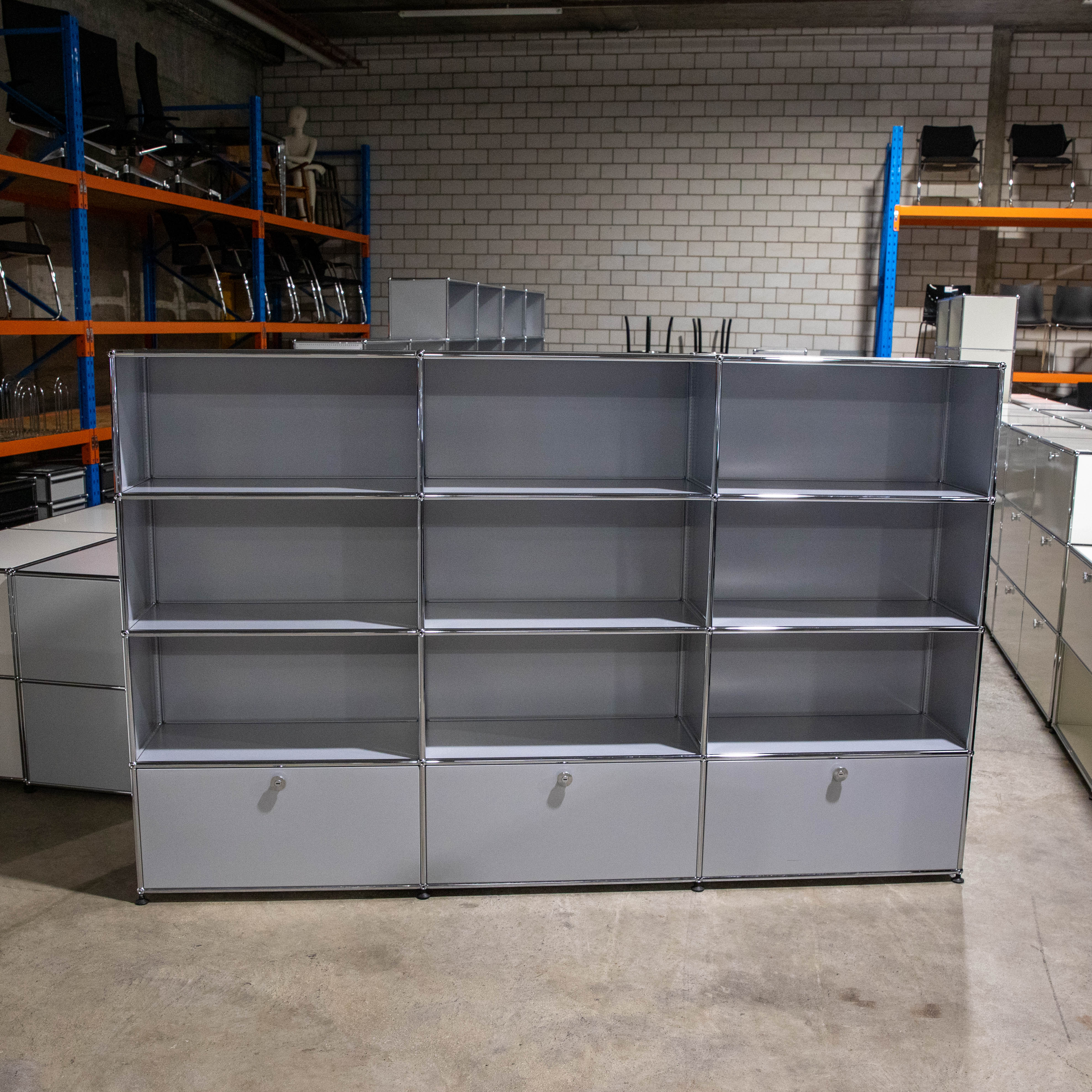 USM Haller Regal 3x4 35 Mattsilber