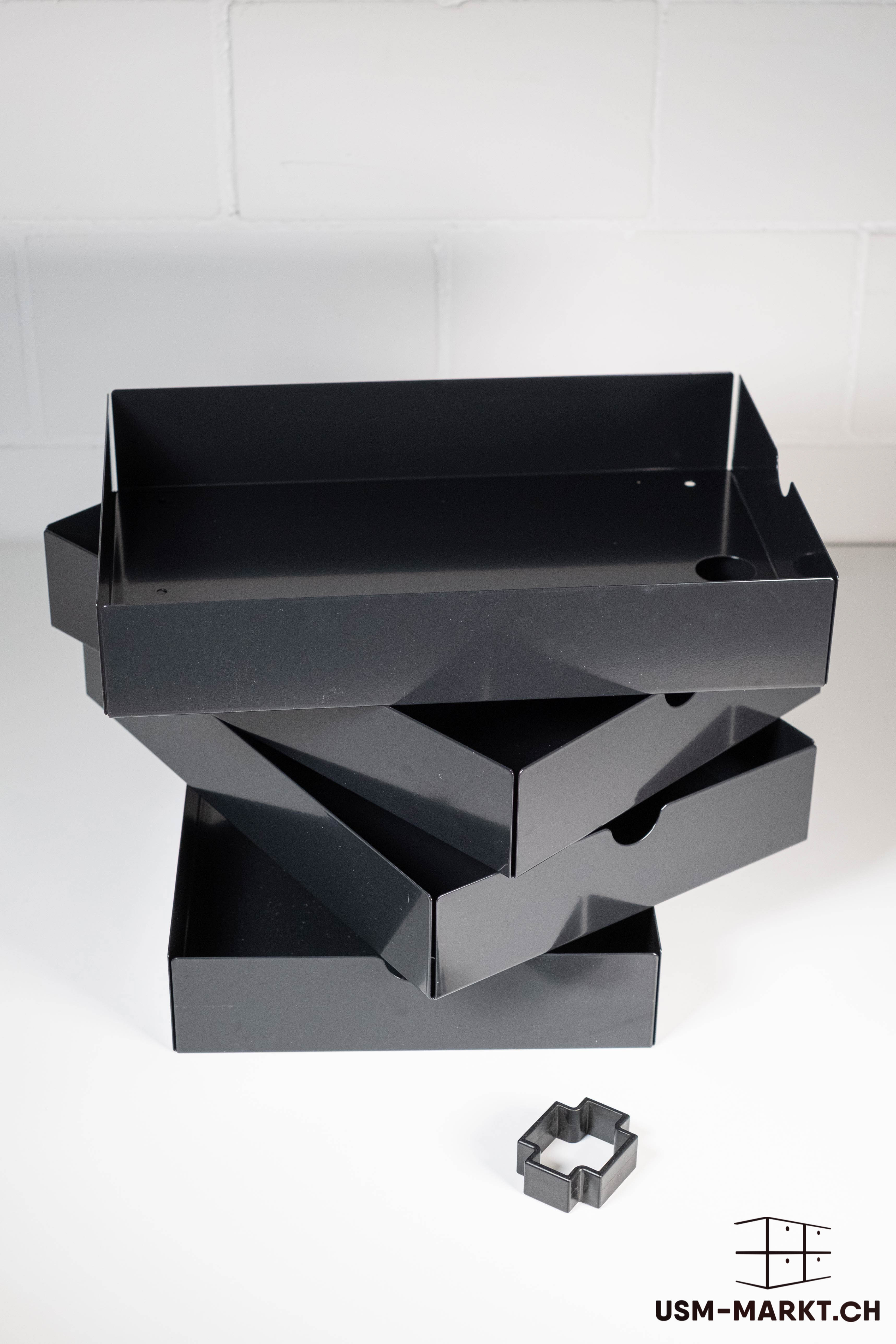 USM Inos Set schwarz, für Ausziehtablar 750x500