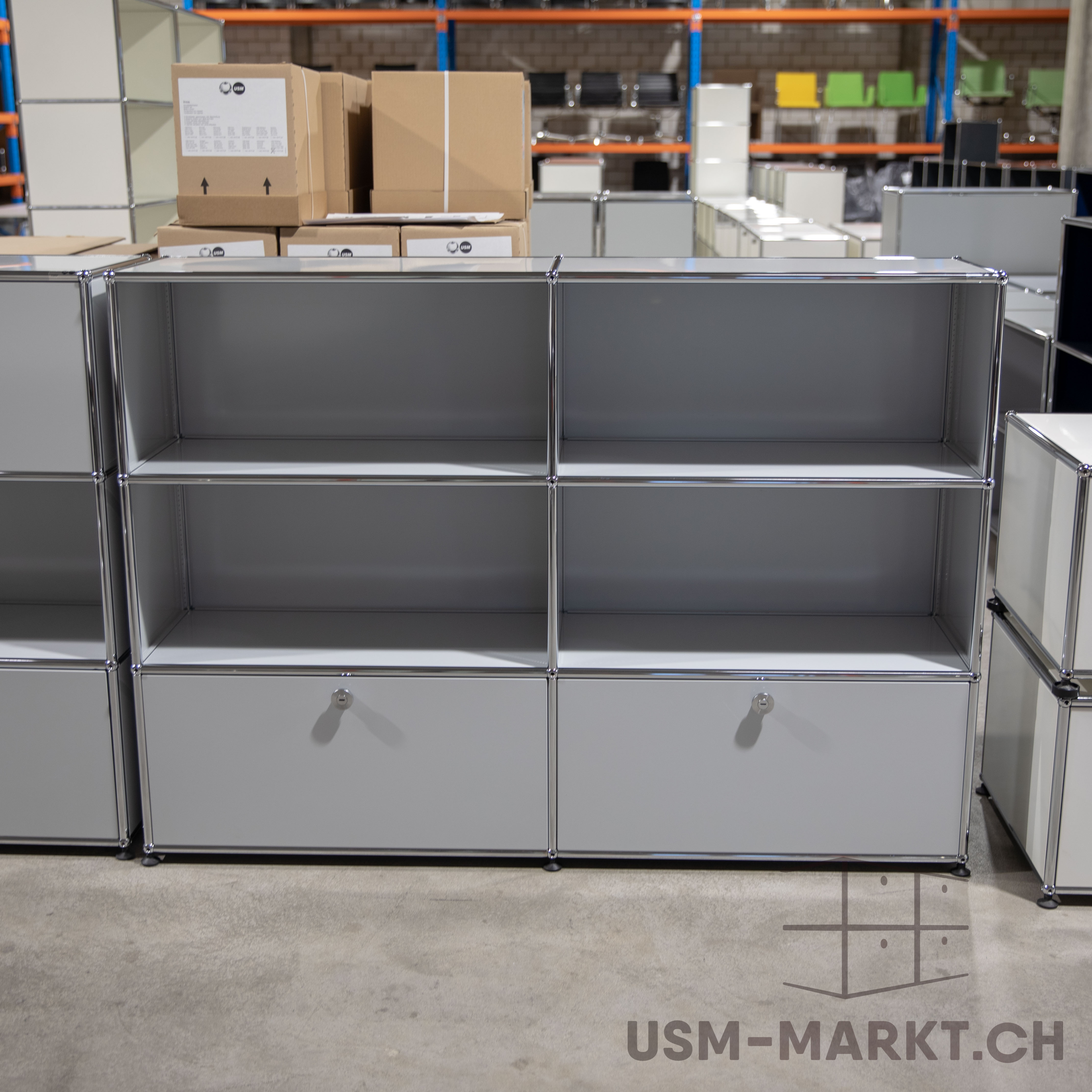 USM Haller Regal 2x3 35 2hr Lichtgrau