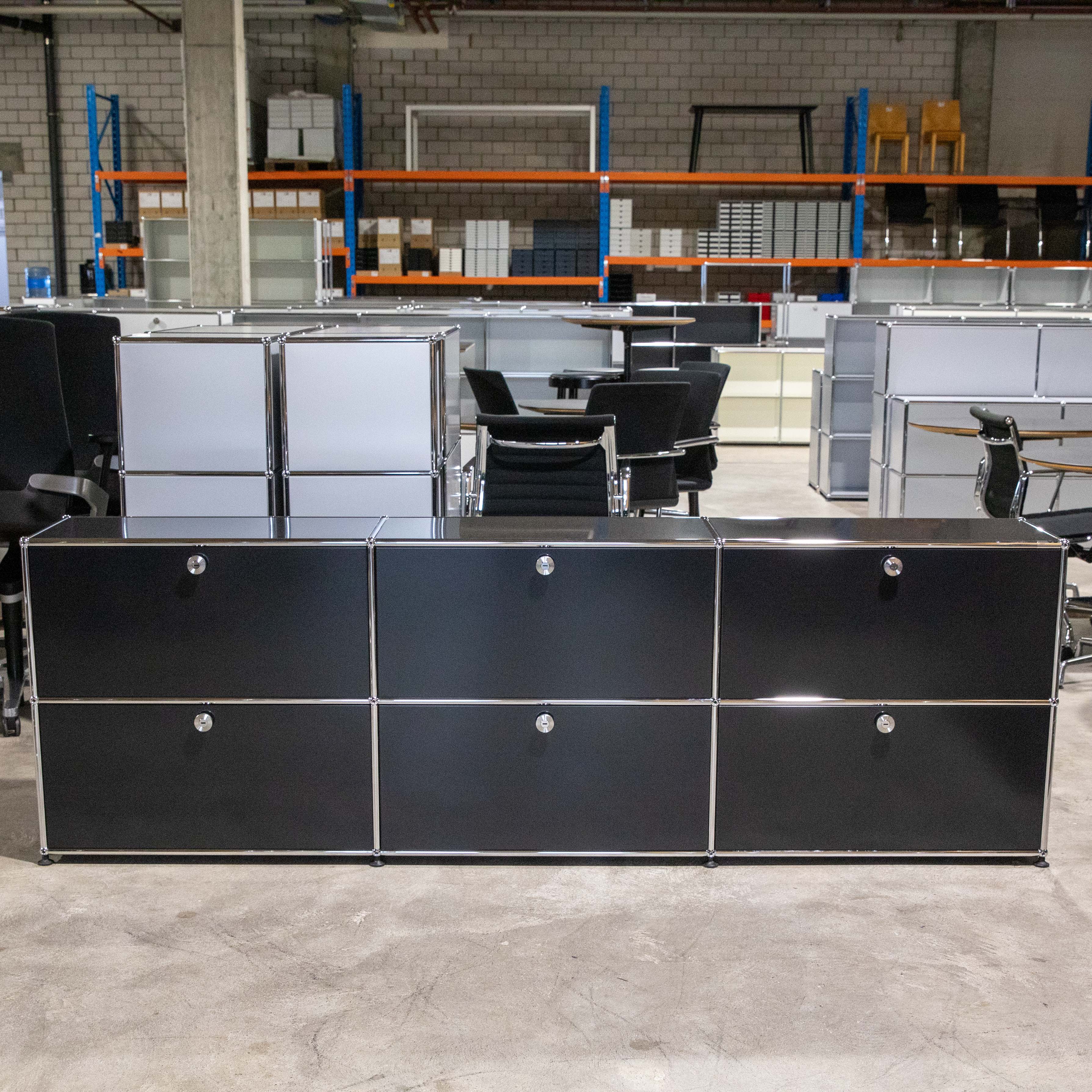 USM Sideboard 3x2 35 3hr3kl Schwarz