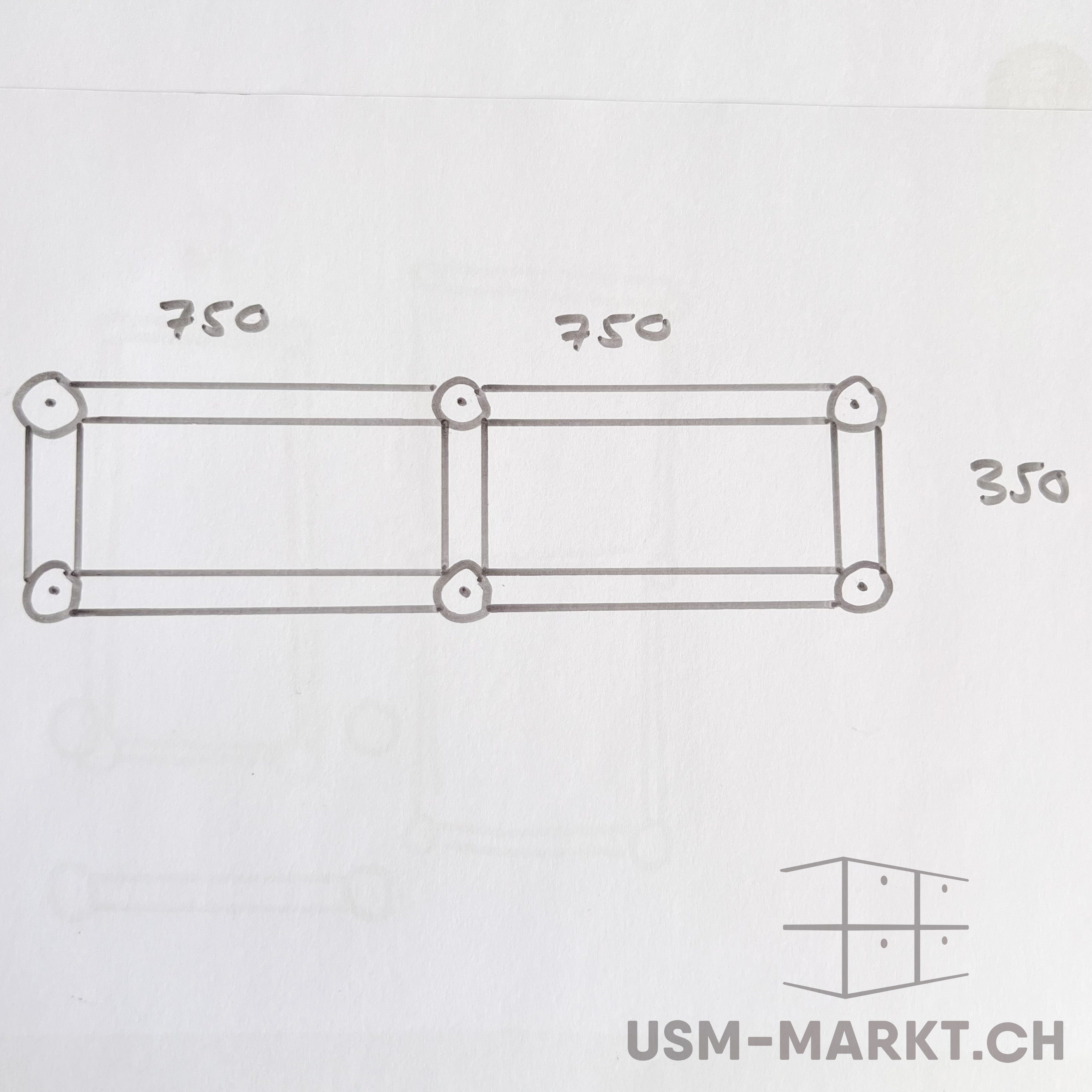 USM Haller AB-Rahmen 150x35