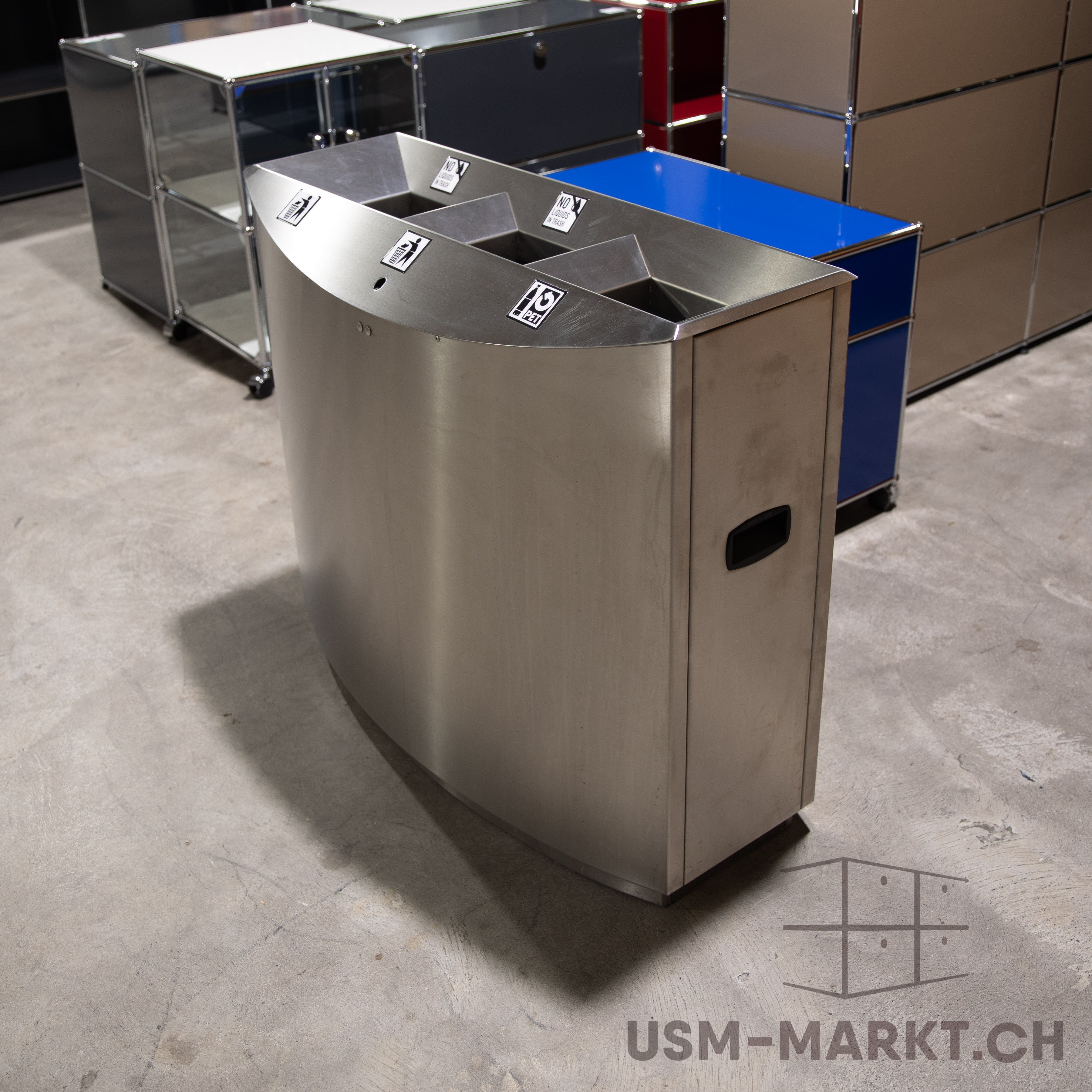 Recycling Mehrfachbehälter aus Chromstahl FF3
