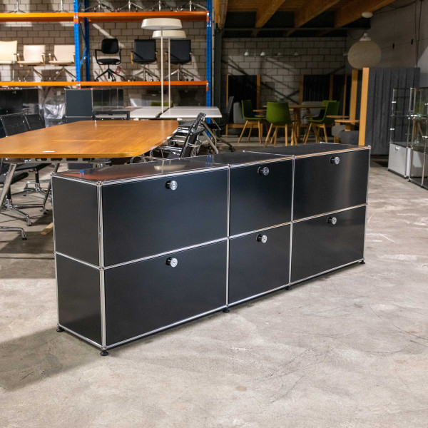 USM Haller Sideboard 3x2 35 tief 3hr3azzt Schwarz