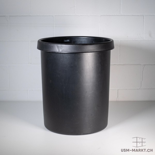 Abfall- und Papierkorb Kunststoff schwarz