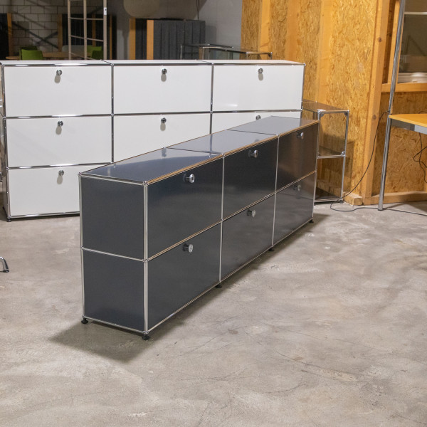 USM Haller Regal 3x2 35 tief 6kl in Anthrazit