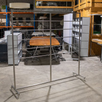 Kleiderständer Chrom auf Rollen mit 5 Stangen