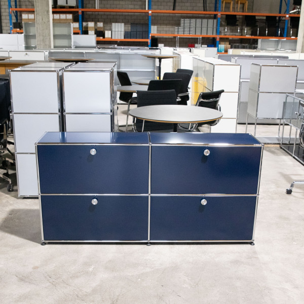 USM Haller Sideboard 2x2 35 2hr2kl in Stahlblau