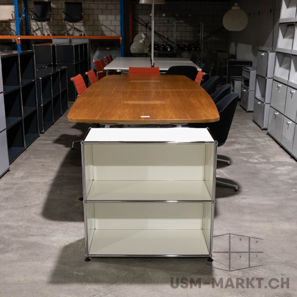 USM Haller Regal 1x2 395 tief Weiss