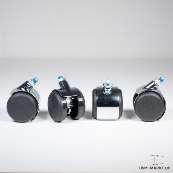 USM Haller Lenkrollen neuwertig, harte Lauffläche ohne Arretierung