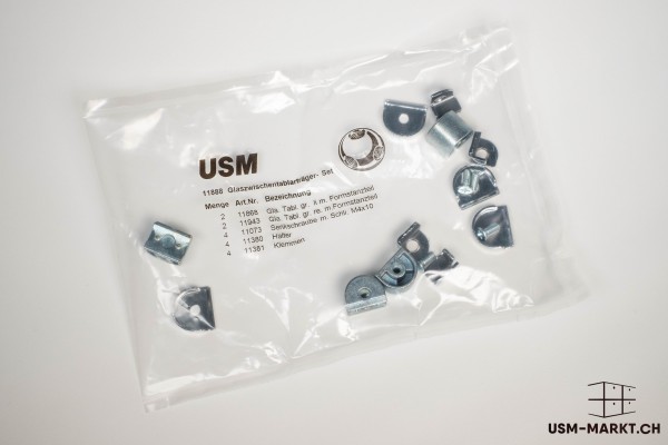 USM Haller Montageset für Zwischentablar aus Glas