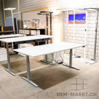 Linak Sitz- Stehtisch elektrisch von Flextop 200x100 Kunstharz Schneeweiss