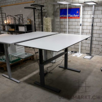 Gebrauchter Stehtisch mit dünner Vollkerntischplatte 180x100
