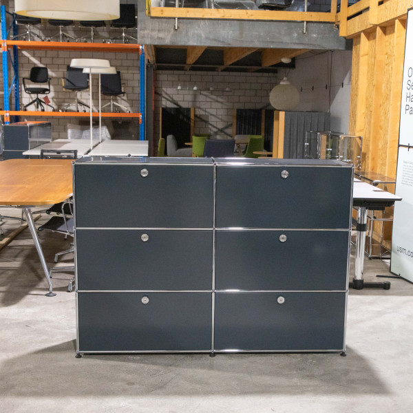 USM Haller Regal 2x3 35 tief 6kl in Anthrazit
