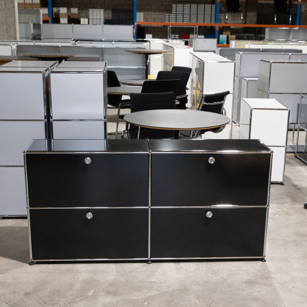 USM Haller Sideboard 2x2 35 2hr2kl in Schwarz