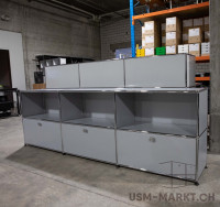 USM Sideboard 3x2 35 3hr Mattsilber