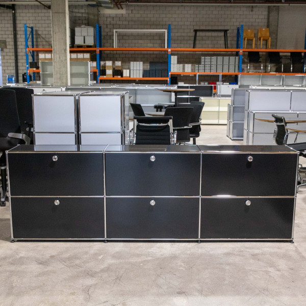 USM Sideboard 3x2 35 3hr3kl Schwarz