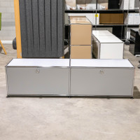 USM Haller Regal 2x1 395 tief 2kl Mattsilber