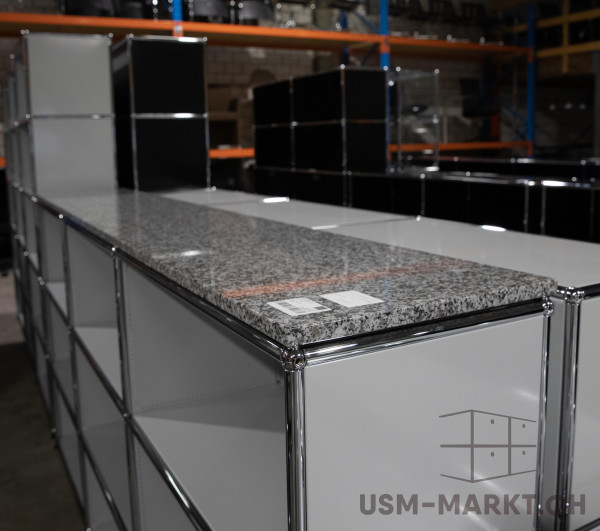 Thekenauflage Granit hellgrau 225x35