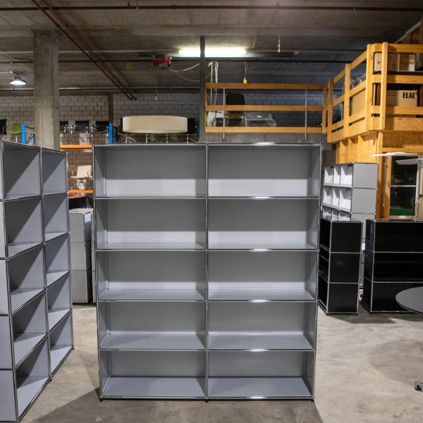 USM Haller Regal 2x5 35 Mattsilber