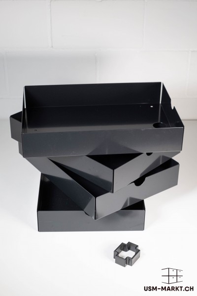 USM Inos Set schwarz, für Ausziehtablar 750x500